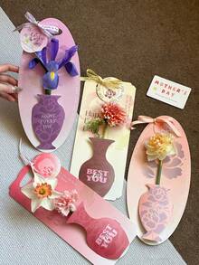 4pcs Single Flower Bouquet Packaging Boxes, Rose Flower Boxes, Fresh Flower Handbag Packaging Materials, Holiday Flower Handbag Boxes, Flower Shop Fresh Flower Wrapping Paper/Boxes, Birthday Flower Packaging Decor (Excluding Ribbons) - Multiple Styles - View 9