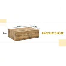 Rectangular Coffee Table With A Wood Grain Finish. Dimensions: 90*50*30 Cm, Made Of MDF, No Assembly Required. Non-Slip Feet For A Modern, Luxurious Look. - Khaki - View 7