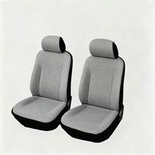 2pcs Car Seat Covers, Summer Mesh Seat Covers, Sandwich Mesh Fabric, Breathable & Ventilated, Soft & Comfortable, Elastic, Suitable For Sedans, SUVs And 5-Piece Car Interior Set: 2 Front Seat Covers, 1 Backrest Cover, 1 Rear Seat Cover And 5 Headrest Covers - Multicolor - View 4