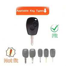 Vỏ bọc chìa khóa điều khiển từ xa phù hợp cho các dòng xe Megane, Duster, Modus, Laguna, Logan, DACIA Sandero, Fluence, Clio, Kangoo. - Renault Thẳng - Xem 2