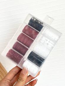 Giấy dán móng nghệ thuật ren khổ lớn 4cm, họa tiết ren đen trắng, bộ giấy dán móng nhiều họa tiết ren và bầu trời sao. - Nhiều màu - Xem 4
