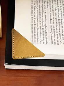 5 piezas de esquinas de libro y marcadores de libro de cuero PU, regalo para mujeres lectoras para uso en la oficina, la escuela y el hogar, colores aleatorios - protector de esquinas de libros - Ver 8