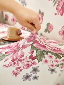 1pc Slip-Resistant Elastic Decorative Sofa Cover, Milk Silk Fabric Floral Print Skirt Design, Fit For Single/Double/Three/Four Seater Sofa, Pet-Friendly, Colorful, Suitable For Spring/Summer/Autumn/Winter - Multicolor - View 9