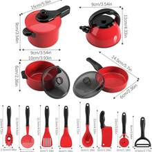 14/22pcs Kids Role Play Kitchen Toy Set, Includes Cooking & Fruit Cutting Educational Toys For Boys & Girls, Mini Kitchen Cutting Play Toys, Suitable For Home & School Use, Role Play Kitchen - Multicolor - View 11