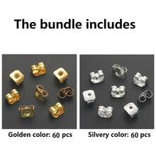 50 pièces/120 pièces Dos de boucles d'oreilles en forme de papillon, butées d'oreilles, écrous de boucles d'oreilles, accessoires de boucles d'oreilles convenant pour la fabrication de bijoux DIY, dos de boucles d'oreilles, composants de boucles d'oreilles, crochets d'oreilles, accessoires de boucles d'oreilles, fermoirs de boucles d'oreilles, tiges de boucles d'oreilles, fournitures d'artisanat fait main, accessoires de fabrication de boucles d'oreilles DIY - bouchons d'oreilles papillon - Voir 9