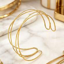 4pcs Floral & Butterfly Romantic Vacation Style, Asymmetrical Geometric Starfish Bangle Bracelet Set, Versatile Daily, Travel, Party Wear For Women - Multicolor - View 7