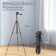 TOKQI 10-Inch Detachable RGB LED Lighting Kit, 103cm/40.55" Adjustable Tripod, Flexible Phone Holder, USB Powered With 3 Color Temperatures & 10 Brightness Levels, Suitable For Live Streaming, Photography, Video, Makeup, Selfie, Compatible With Smartphones - Fill Light + Tripod - View 7