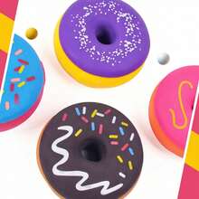 1pc Cute Donut Slow Rebound Stress Relieving Toy: Cute Donut Slow Rebound Stress Relieving Toy, A Soft Slow Rise Stress Relieving Toy Suitable For Teenagers And Adults, Perfect For Tabletop Play And Anxiety Relief. - Multicolor - View 3