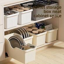 Heavy Duty Rolling Storage Cabinet Pantry Organizer Set Space Saving Design Suitable For Pots Pans Spices Pot Lids Under Sink Kitchen Cabinet Storage Easy Assembly Rolling Shelves Mobile Kitchen Organizer Multi-Tier Storage Solution Durable Metal Frame Compact Kitchen Storage System Wheels Casters Adjustable Shelving Units Free Standing Storage Rack Vertical Space Organization Solution Home Storage Furniture Garage Workshop Storage Cabinet - White - View 2