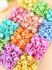 10/50/100pcs/Conjunto de mini garras de cabelo com flores fofas, seleção mista multicolorida, crie diferentes estilos, mini acessórios de cabelo fofos - adequados para raparigas e adolescentes, perfeitos para o dia a dia, viagens, escola, encontros, festas, etc., garras para cabelos rebeldes, presente para o Dia da Mãe - Multicolorido - Ver 6