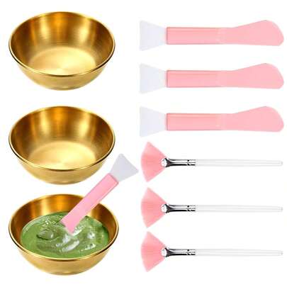 Professional Facial Bowls Set For Estheticians - 9 Pcs Mixing Bowls With Brush & Spatula | Facial Mask Mixing Kit For Spa & Home Use