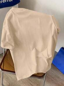 Camiseta gráfica de panda divertida para hombres , adecuada para exteriores y escuela - Caqui - Ver 2
