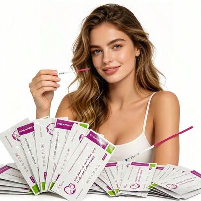 5/20/40/50/100/200/300pcsOvulation Test Strip For Adult Women LH Urine Measuring Testing Kits Fertility Test Sticker Rapid Result Over 99% Accuracy