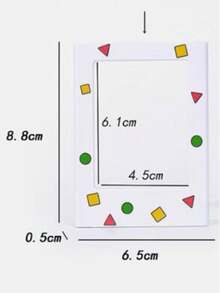 Instant Camera Mini Photo Frame Magnetic Fridge Sticker, Creative Hollow Desktop Decor - 8.8cm*6.5cm - View 5