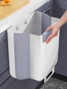 1/2pcs Foldable Soft Rubber Kitchen Storage Bucket, Cabinet Door Hanging Trash Can, No Bending Required, Thick Large Opening Cabinet Door Hanging Storage, Tool To Keep Kitchen Tidy, Wall-Mounted Trash Can, Trash Bag Rack, Also Suitable For Bathroom, Kitchen Cabinet, Table Drawer, Bedroom. Gift For Mom. Trash Can - Multicolor - View 7
