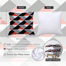MEMNUN 6pcs Modern Minimalist Red White Black Geometric Print Cushion Cover [No Pillow Insert], 17.7*17.7in(45*45cm)/19.69*19.69in(50*50cm)/15.75*15.75in(40*40cm), [Single-Sided Printing] Polyester Throw Pillow Covers For Sofa, Bed, Living Room, Bedroom, Car, Office, Hotel Decor, Suitable For All Seasons, Perfect Gift For Family And Friends - Multicolor - View 3