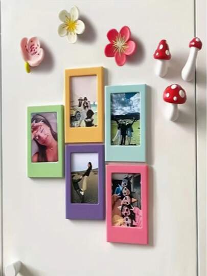 10pcs 3-Inch Magnetic Photo Frame For Instant Films, With Strong Magnetic Suction For DIY And Flexible Combination. Easy To Install Without Tools, Stable And Not Easy To Fall Off. Can Be Attached To Refrigerators, Walls And Other Metal Surfaces, Ideal For Photo Display And Home Decoration, Stylish And Practical.