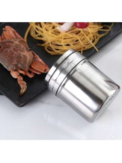 1/2 hộp đựng tăm bằng thép không gỉ có nắp xoay, lọ đựng gia vị bằng thép không gỉ dùng cho món nướng, hộp đựng tăm có thiết kế chống côn trùng xoay, lọ đựng ớt, bột thì là, hộp đựng tăm bằng kim loại dùng cho gia đình, khách sạn, nhà hàng, đồ dùng gia đình, hộp đựng tăm dự phòng.