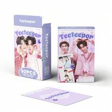92pcs/Box TEETEEPOR (60pcs LOMO Cards + 32pcs Stickers), K-POP Fan Merchandise, SKZ Limited Edition Fan Goods, Photo Cards, Stickers, Holiday Gifts - Multicolor - View 3