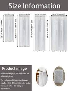 1pc Solid Color Romantic Wedding Arch Sheer Voile, Suitable For Weddings, Engagements, Valentine's Day, Ceremonies, Receptions And Parties Decoration, Lightweight And Versatile Wedding, Reception And Home Decor Background - White - View 3