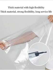 Màng cách nhiệt cửa sổ độ trong suốt cao, chống gió, chống bụi, chống lạnh, thích hợp sử dụng trong nhà vào mùa đông. - Rèm chắn gió viền đen - Xem 5