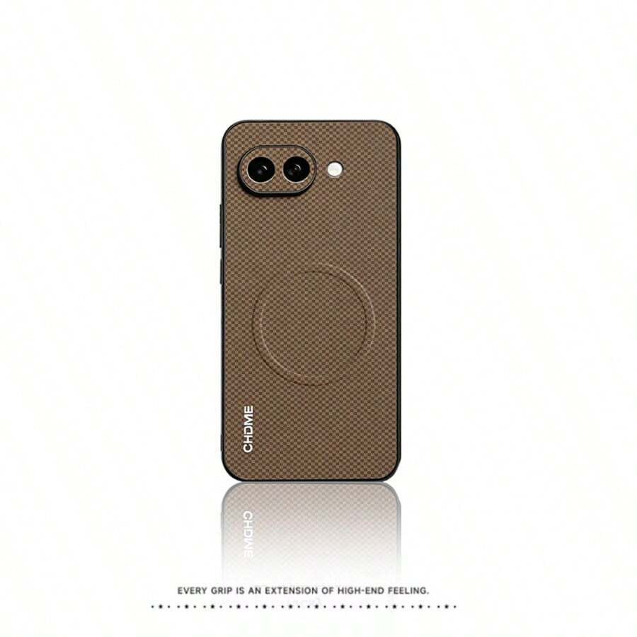 适用于 6、6a、6pro、7、8、9、9a、9pro、10、10a、10pro、XL 的磁吸式真皮手机壳 - 卡其色 - 查看 1