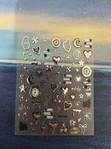 INS New Star Nail Stickers, Waterproof Adhesive Five-Pointed Star, Fashionable Liquid Filled Clock Nail Art Decals - Multicolor - View 4