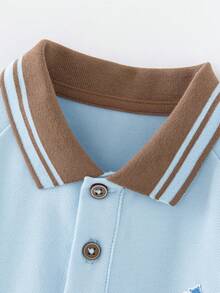 mini bala Cotton-Feel Kids Summer Outfit, Soft Breathable Quick-Dry Short Sleeve & Shorts 2026 - Sky Blue - View 6