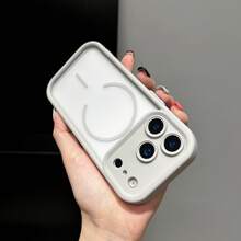 Translucent Frosted Camera Protection Magnetic Wireless Charging Phone Case, For IPhone 17 Pro Max, 17 Pro, 17 Air, 17, 16, 15, 14, 13, 12, 11 Pro Max, Armor Plus Back Cover - Grey - View 1