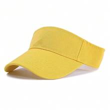 1pc Solid Color Sporty Visor Hat, UV Protection Large Brim Sun Cap, Breathable Outdoor Headwear For Men Women - Multicolor - View 6