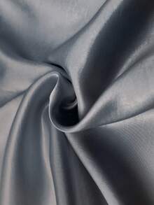 Blus Satin Polos Elegan untuk Wanita, Cocok untuk Kencan dan Kantor di Musim Panas - Grey - View 6