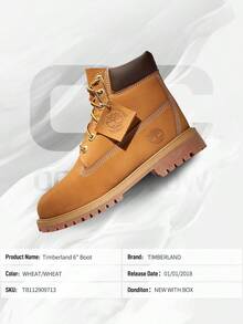 Timberland 6" Boot Wheat (GS)– Order Sneakers– Shoes For Women - Vintage-Spring & Summer-Inspired Running Shoes, Shock-Absorbing Comfort, Gym To Streetwear Casual Wear -Mother's Day Gifts-Father's Day Gift-TB112909713 - Wheat/Wheat - 查看 6
