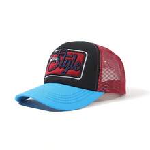 1pc New Summer Men's Alphabet Embroidered Mesh Baseball Cap, Fashion Breathable Sun Protection Trucker Hat With Curved Brim - Multicolor - View 4