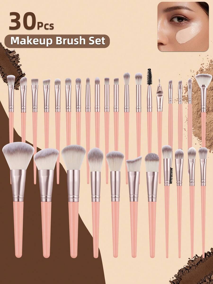 30支化妆刷套装，必备化妆品 - 彩色 - 查看 1