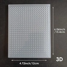 Bìa đựng tài liệu bằng nhựa dập nổi 2D, thích hợp để trang trí thiệp giấy DIY, sổ lưu niệm, trứng Phục Sinh, tường gạch hình trái tim, nốt nhạc, trang trí lễ hội. - trắng - Xem 54
