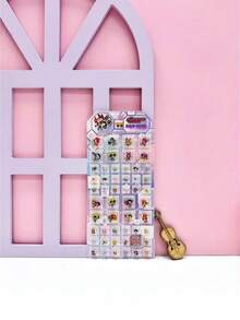 3D水晶浮雕飞天小女警方形贴纸，儿童女孩用品礼物，卡通贴纸，手工奖励，手机相册贴纸 - 彩色 - 查看 15