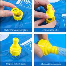 [Dog Splash Pad] Pet Sprinkler Pad Thick PVC Leak-Proof Non-Slip Splash Pool Pet Summer Outdoor Water Toy Portable Quick Fill Pet Pool Suitable For Backyard Lawn Garden Beach Pet Bath Cleaning Supplies Scratch-Resistant Foldable Easy Drainage - Multicolor - View 12