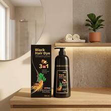 500ml Black Color Shampoo For Men And Women, 3-In-1 Argan Color Shampoo, Semi-Permanent Gray Coverage - Shampoo - View 12