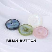 10pcs Round Flower Shaped Buttons, Colorful Shirt Buttons, Knitted Cardigan Buttons, High-End Exquisite Manhattan Garment Buttons - 10pcs - View 5