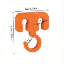 Bärbar campingkrok, multifunktionell klädlinhängare - Orange - Visa 3