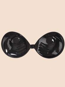 1pc Strapless Self-Adhesive Lift Bra For Women, Front Closure Reusable Seamless Invisible Bra Suitable For Wedding Dress And Daily Wear - Black - View 11