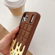 Fashionable New 3D Cream Chocolate Cake Phone Case Compatible With Apple 17 Pro Max, Protective Cover 17 Pro, Sweet Romantic High-Quality Soft Shell 16 PM - Multicolor - View 4