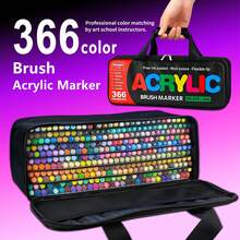 Guangna 366/288/240 Color Direct Liquid Acrylic Marker Pens, Students Use Art Professional Drawing Drawing Color Soft-Head Marker Paper-Tight Stackable Diy Graffiti Coloring Book Coloring Pen Can Draw Glass Stone Waterproof Body Painting Brush Christmas Gift - Sets - View 9