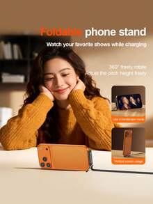 OIITH 二合一 240W（最大）快充折叠支架数据线，黑/橙尼龙编织快充线，春夏必备，车载必备，生日礼物之选，旅行必备，可折叠手机/平板支架，Type-C 转 Type-C，兼容 17/16/15/CarPlay/Galaxy/笔记本电脑，兼容荣耀 400，兼容小米，高效充电线 - 彩色 - 查看 7