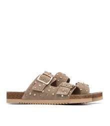 Carmela Women Flat Sandals - 米色 - 查看 4