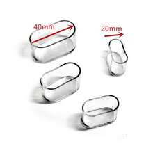 16 Uds. Calcetines de silicona para patas de silla, cubierta ovalada transparente para pies de suelo y mesa, almohadillas protectoras, tapones para orificios de tubo para muebles, decoración del hogar BDY6 - Transparente, 20x40 mm - Ver 13