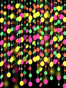 2m/3 Meters/4m Glow In The Dark UV Christmas Wreath - Random Multicolor Combination. Blacklight Reactive Fluorescent Party Supplies And Decorations, Suitable For Neon Birthday Party, Wedding, Halloween And Christmas. - Multiple Styles - View 7
