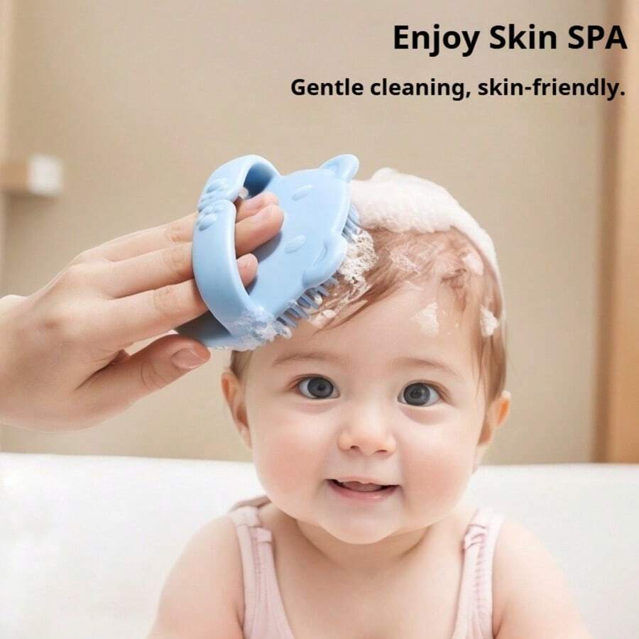1 chiếc lược chải tóc hình gấu bông bằng silicon, lược tắm massage mềm mại cho trẻ sơ sinh, lược tắm chống trơn trượt dễ vệ sinh, dụng cụ gội đầu cho trẻ sơ sinh, vật dụng thiết yếu cho mẹ và bé. - Nhiều màu - Xem 1