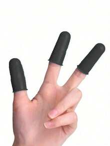 12 Stück Silikon Fingerschutz - hitzebeständig, rutschfest, bequem sitzend, geeignet für Basteln, Nähen, Heißkleber, Wachsschnitzen und mehr - Mehrere Stile - Übersicht 2