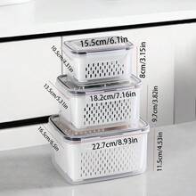 Awaoko 9-Piece Plastic Food Storage Containers With Lids, Suitable For The Refrigerator - Transparent, Washable Storage Boxes With Drainage Holes, Used For Fruits, Vegetables And Dry Goods - Multi-Functional, Sealable Kitchen Storage Boxes Suitable For Camping And Dining Use - Lunch Boxes, Graduation Gifts For Schools - Multicolor - View 6